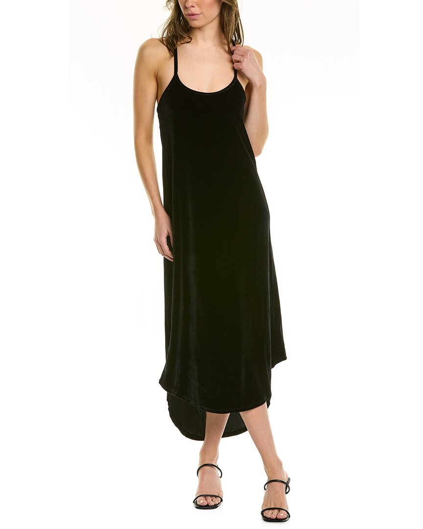 Chaser Stretch Velvet Midi Dress In Black | ModeSens