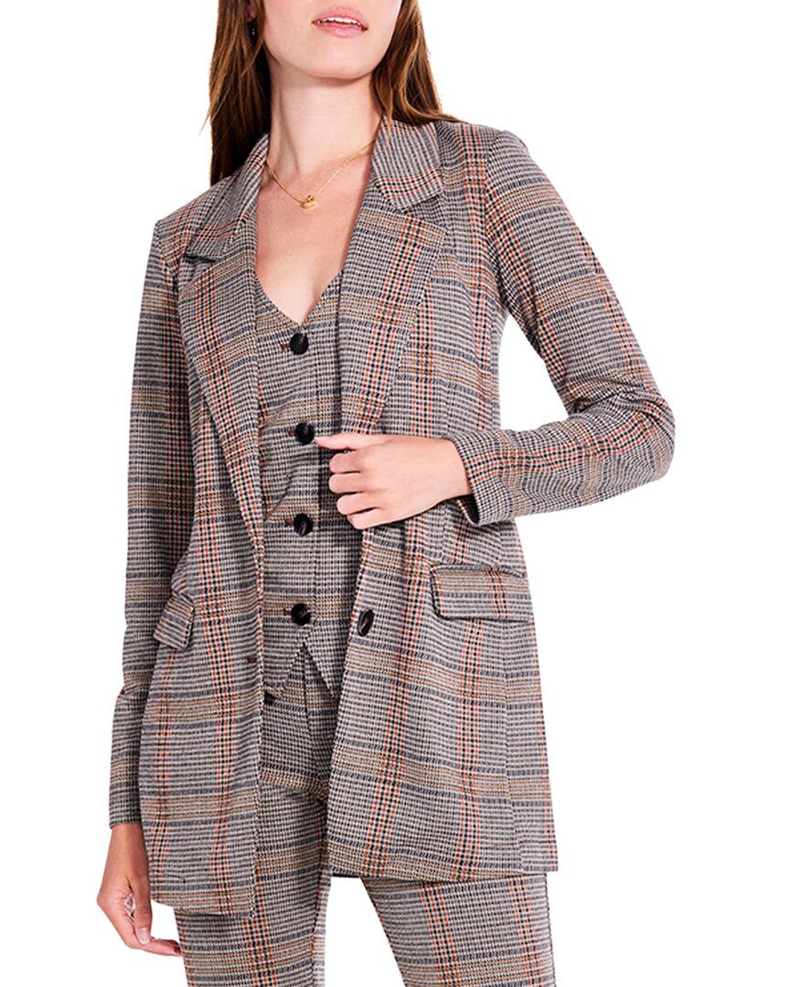 Shop Nic + Zoe Nic+zoe Sketched Plaid Knit Blazer