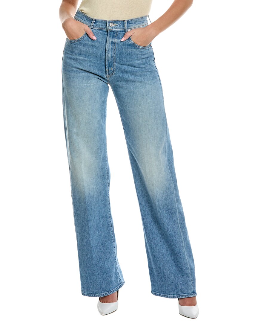Shop Mother Denim The Lasso Heel How To Talk To A Tiger Wide Leg Jean In Blue