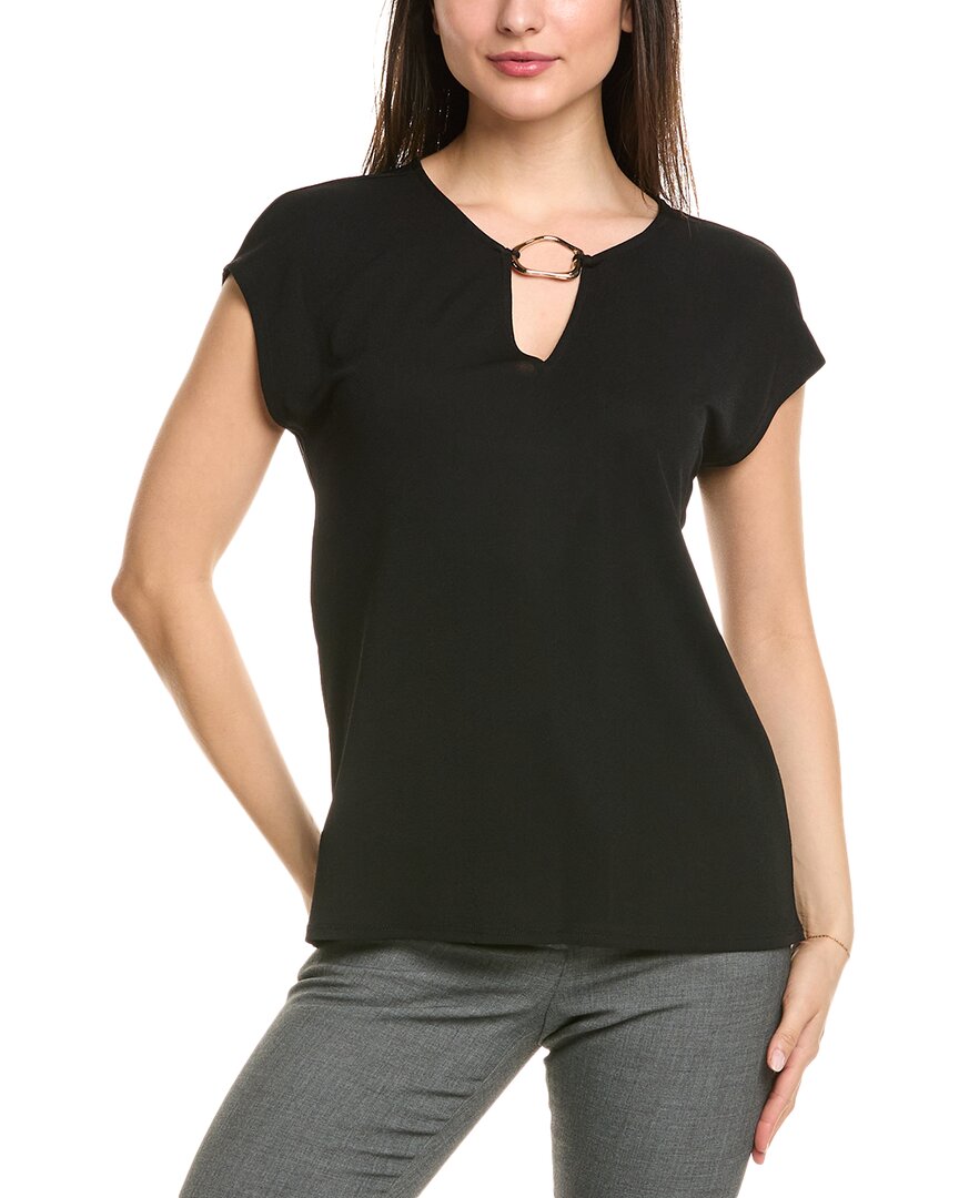 売れ筋商品|||アンクライン カットソー トップス レディース Women's Harmony Keyhole-Neck Flutter-Sleeve Top Anne Black Anne Klein Keyhole Top Women's | eBay