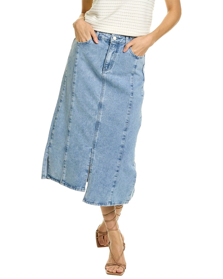 Gracia Denim Midi Skirt In Blue | ModeSens