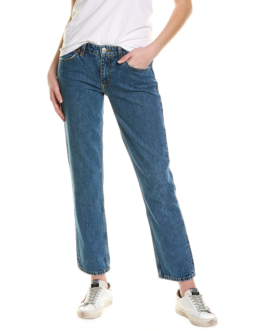 RE/DONE RE/DONE 70'S BLUE MERE LOW-RISE STRAIGHT JEAN