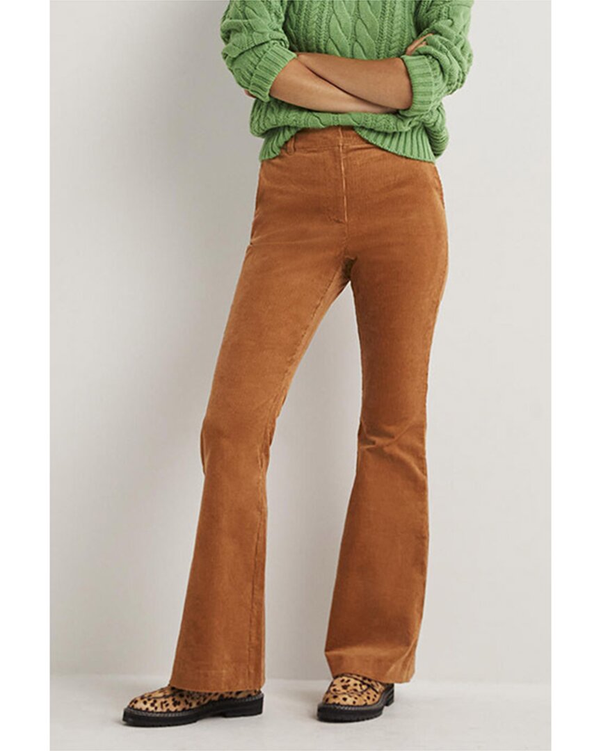 Shop Boden Corduroy Flare Trouser In Brown