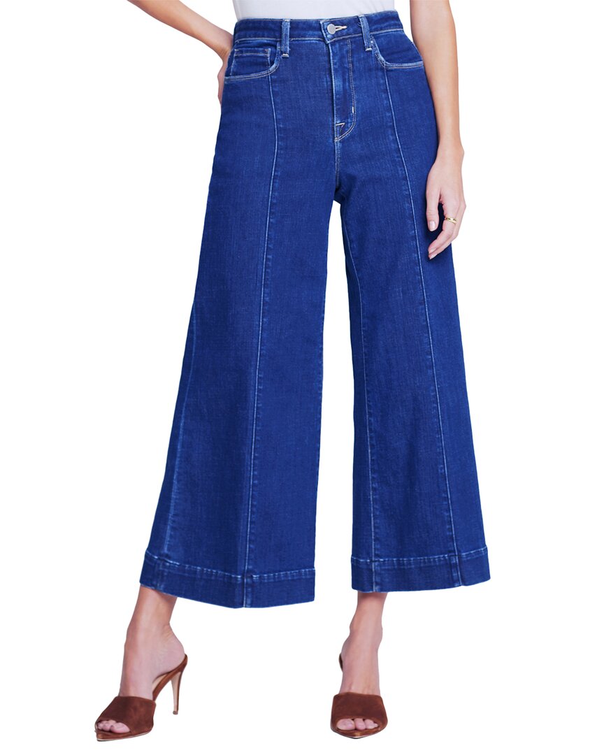 L Agence L'agence Houston High-rise Crop Jean In Blue
