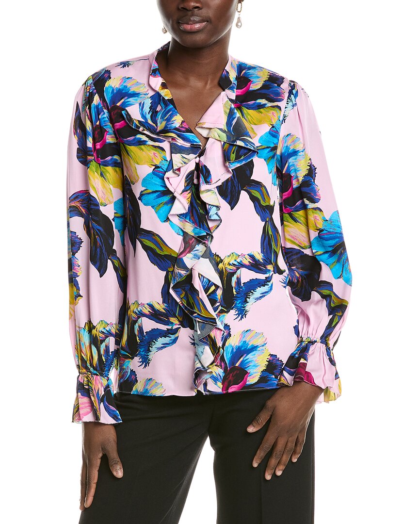 Elie Tahari The Minnie Silk-blend Blouse