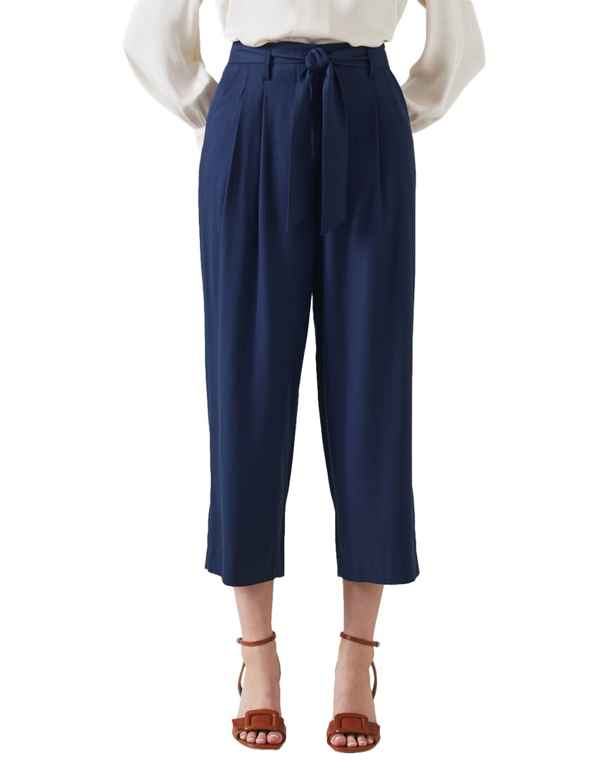 Lk Bennett L.k.bennett Almeida Trouser In Blu-navy