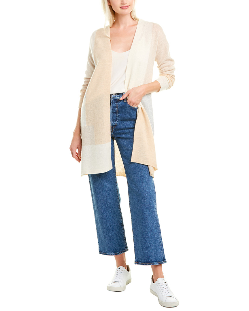Image of Hannah Rose Whistler Colorblocked Cashmere Cardigan