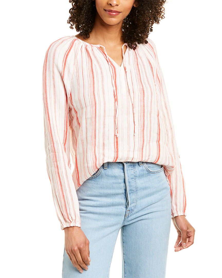 Image of NYDJ Linen Peasant Top