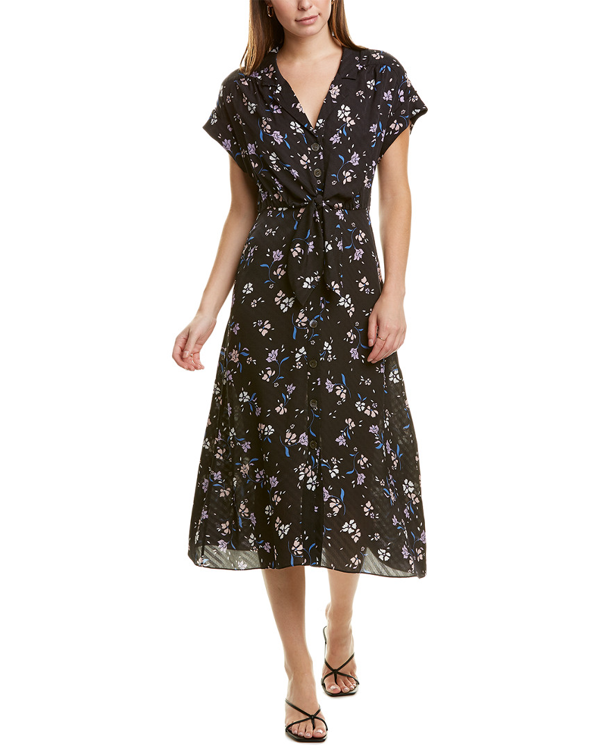Image of Veronica Beard Amani Silk-Blend Midi Dress
