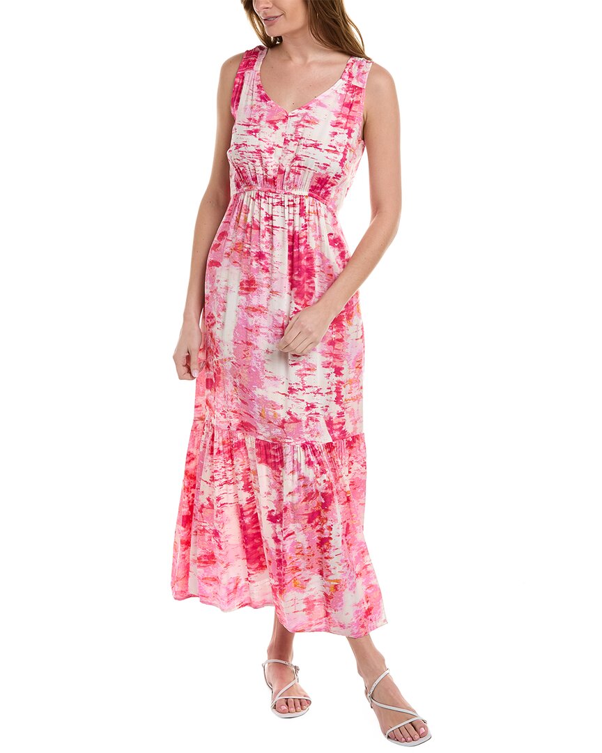 beach lunch lounge maxi dress Beachlunchlounge Empire-waist In Pink Style:No Veil Fabrication 100%nrayon crinkle shu-shi kaftan Talbot Runhof Stretch-Satin Gathered