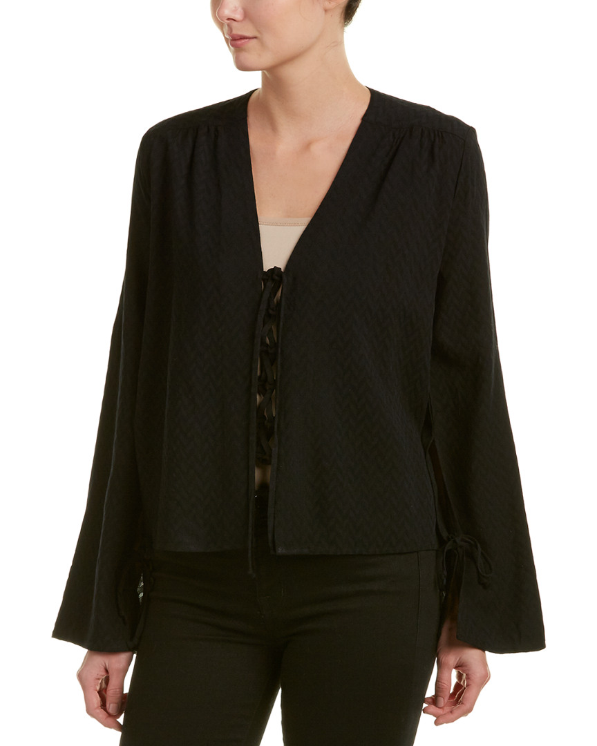 Image of Olivaceous Lace-Up Top