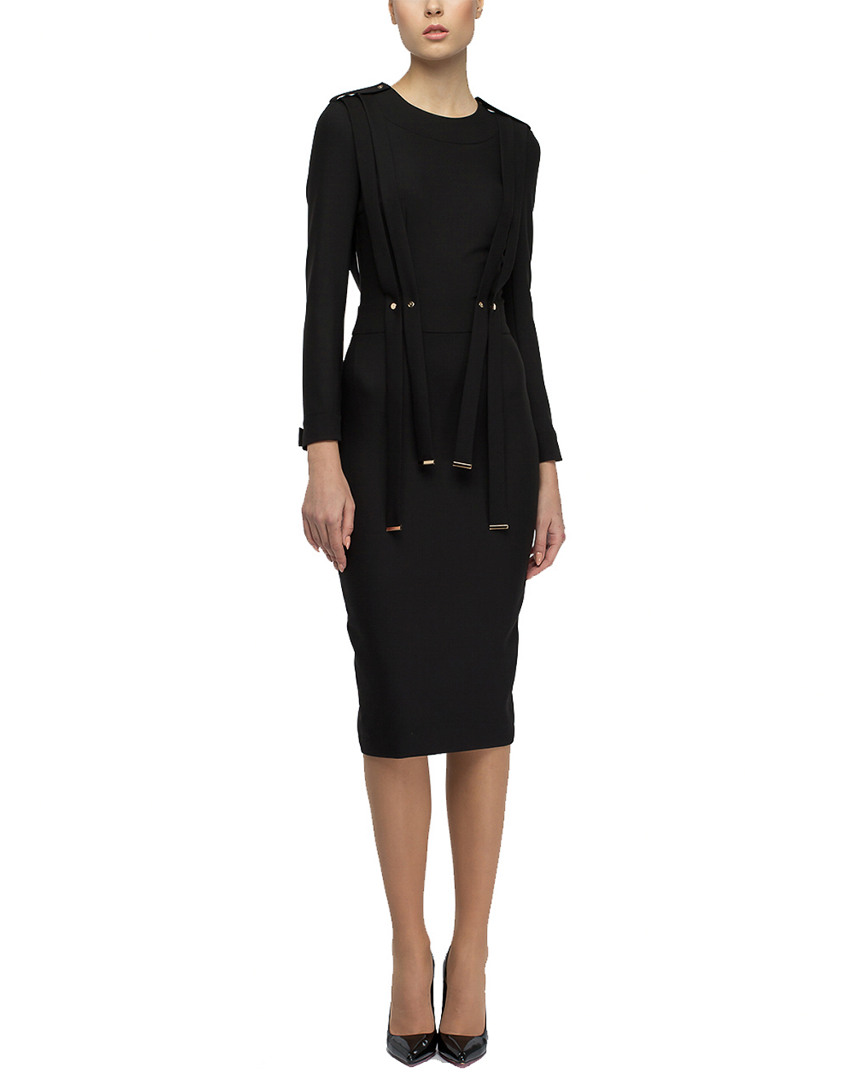 Image of BGL Wool-Blend Midi Dress