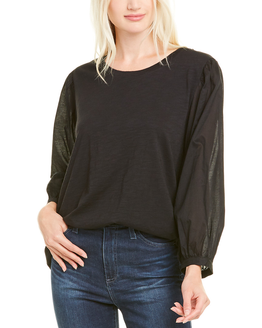 Image of NYDJ Contrast Sleeve Top