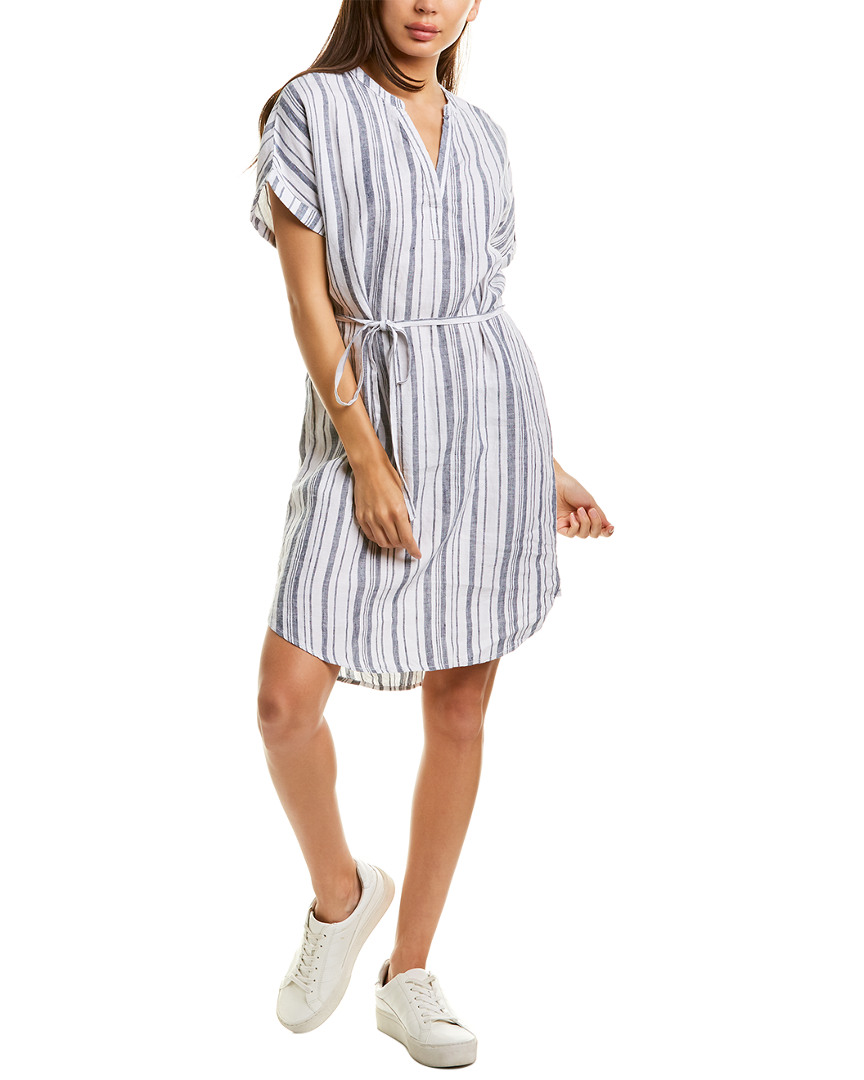 Image of Michael Stars Amelee Stripe Linen Shift Dress