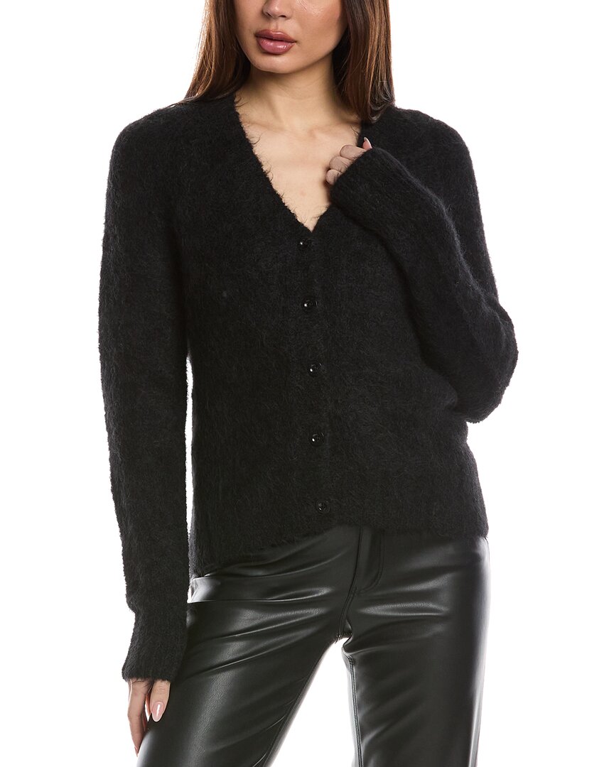 Allsaints Vortex Alpaca-blend Cardigan In Black
