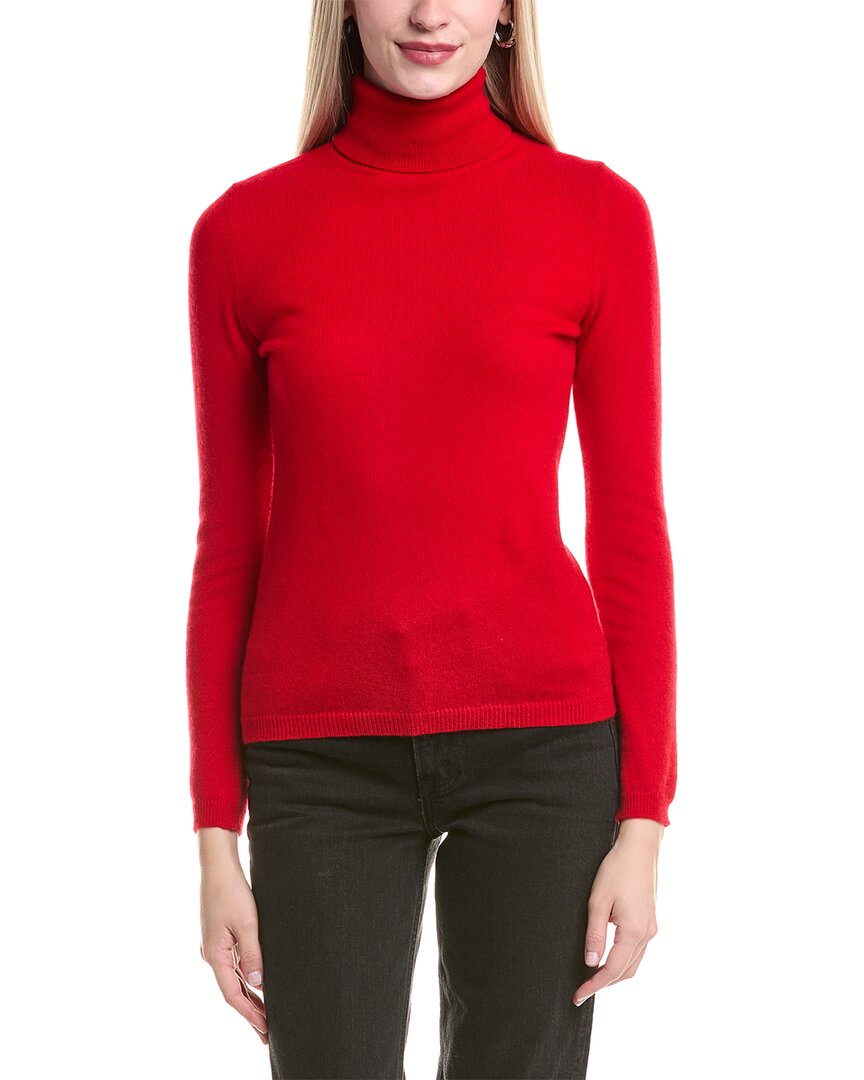 Forte Cashmere Turtleneck Cashmere Sweater In Red