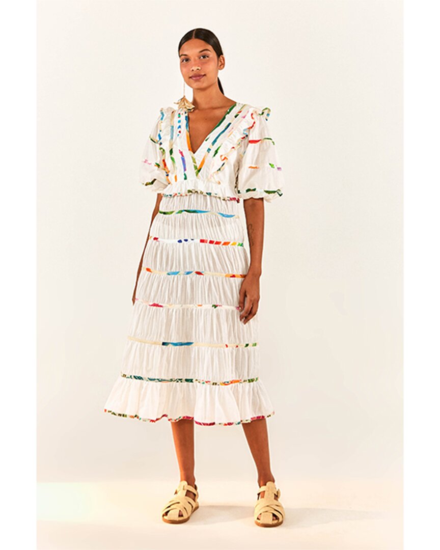 Shop Farm Rio Mixed Prints Midi Dress