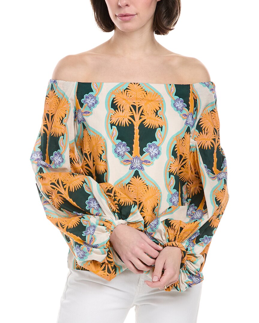 Le Superbe Palm Insignia Top In Beige