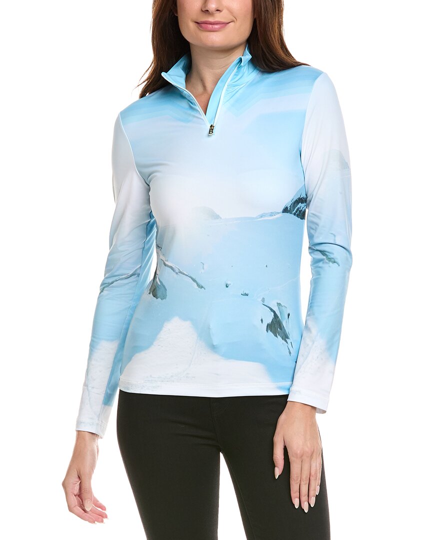 Bogner Beline Printed Stretch-jersey Base Layer In Blue