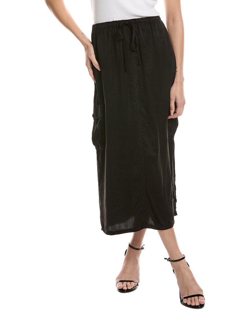 Bella Dahl Goldie Bellow Pocket Cargo Skirt In Black