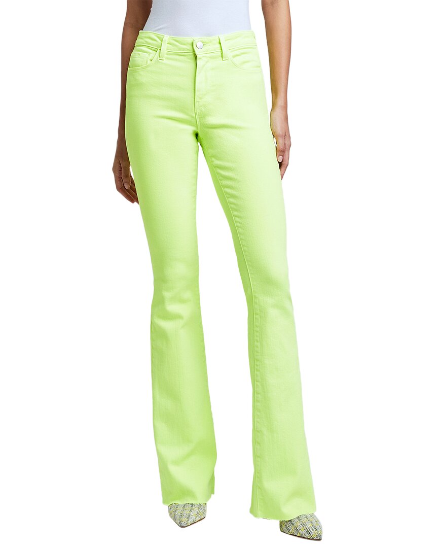 Shop L Agence L'agence Bell High-rise Flare Jean Chartreuse Jean