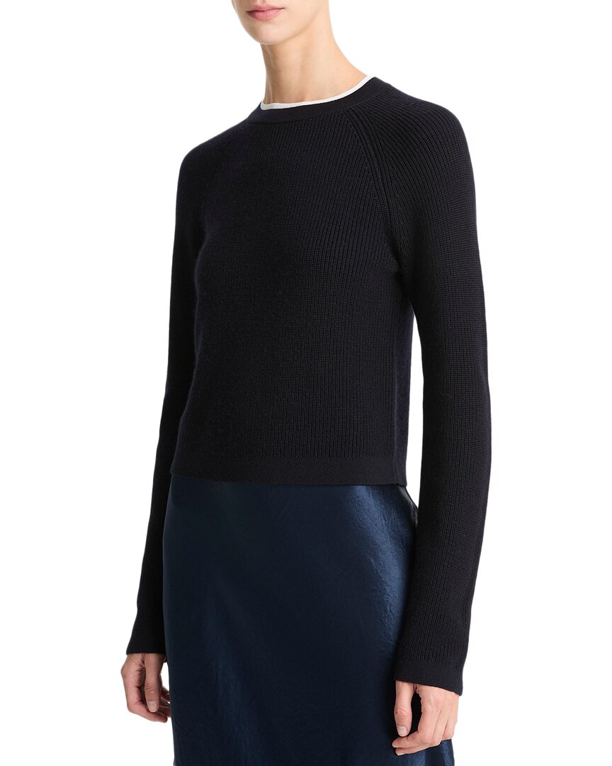 Vince Contrast Color Cashmere-blend Pullover
