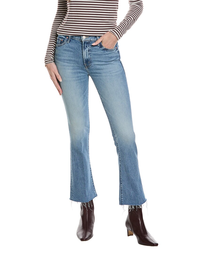 Mother The Outsider Flood Fray Are We There Yet Bootcut Jean In Blue