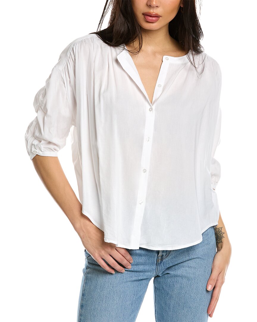Splendid Fiorella Linen-blend Blouse In White