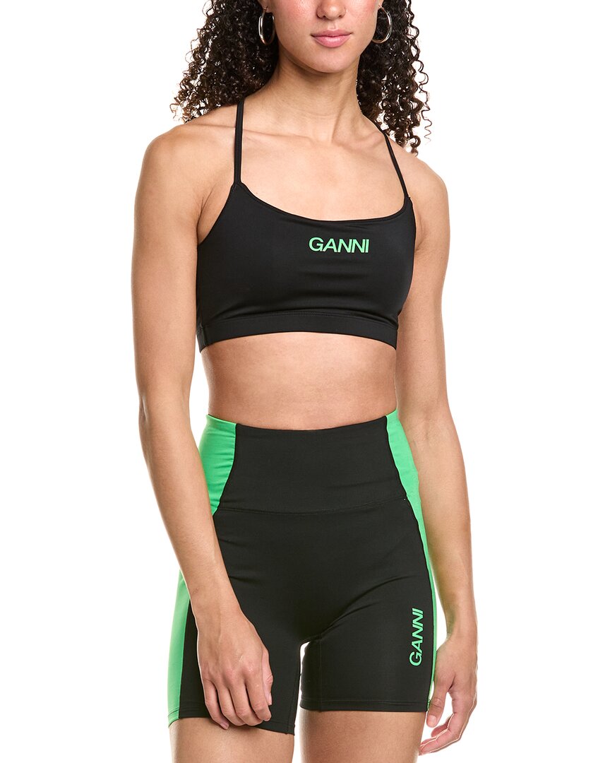 Ganni Logo-print Active Strap Top