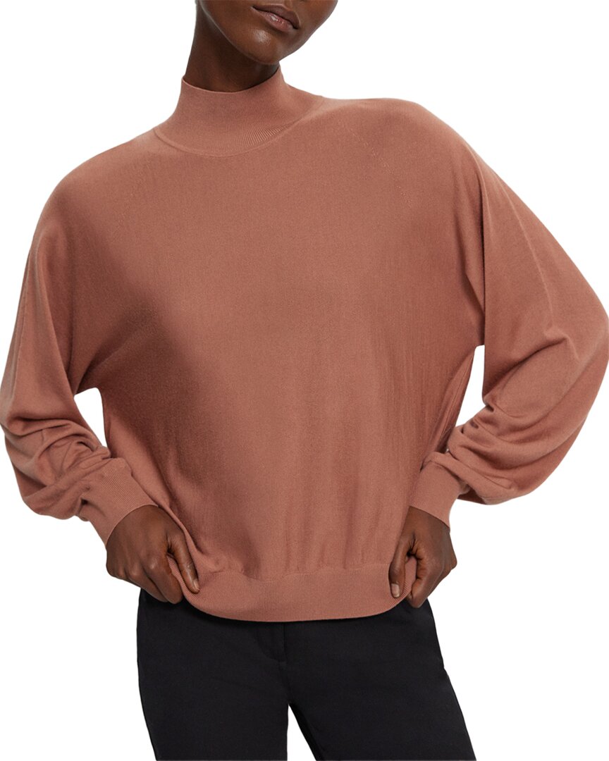 Theory Blouson Wool-blend Turtleneck Sweater