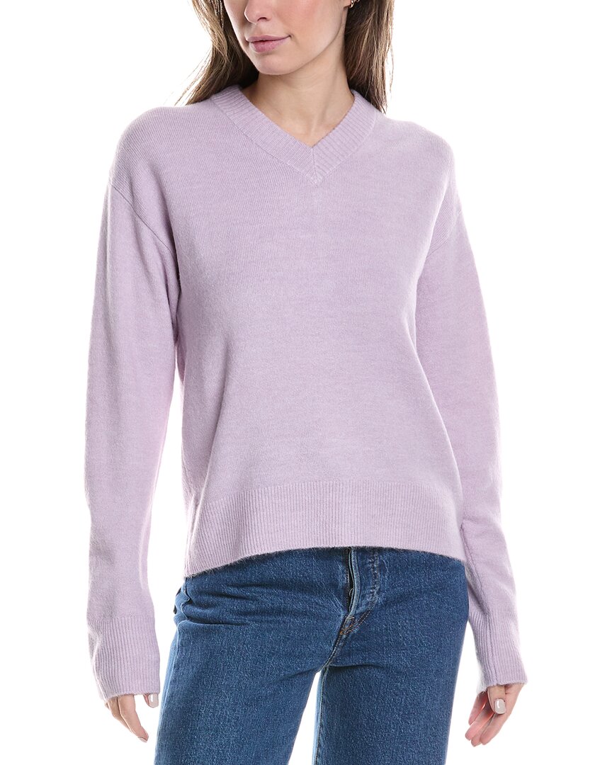 Michael Stars Wes V-neck Pullover Sweater In Purple
