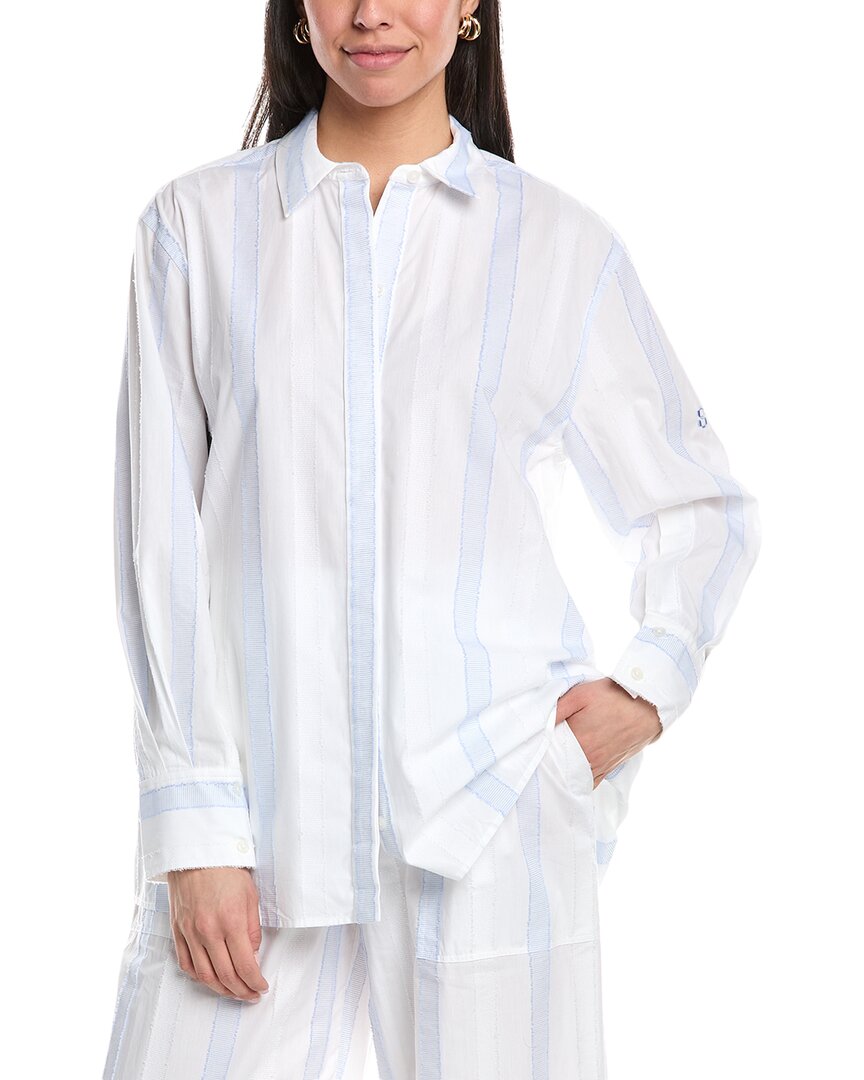 Simkhai Chandler Oversized Button-down Shirt In Blue
