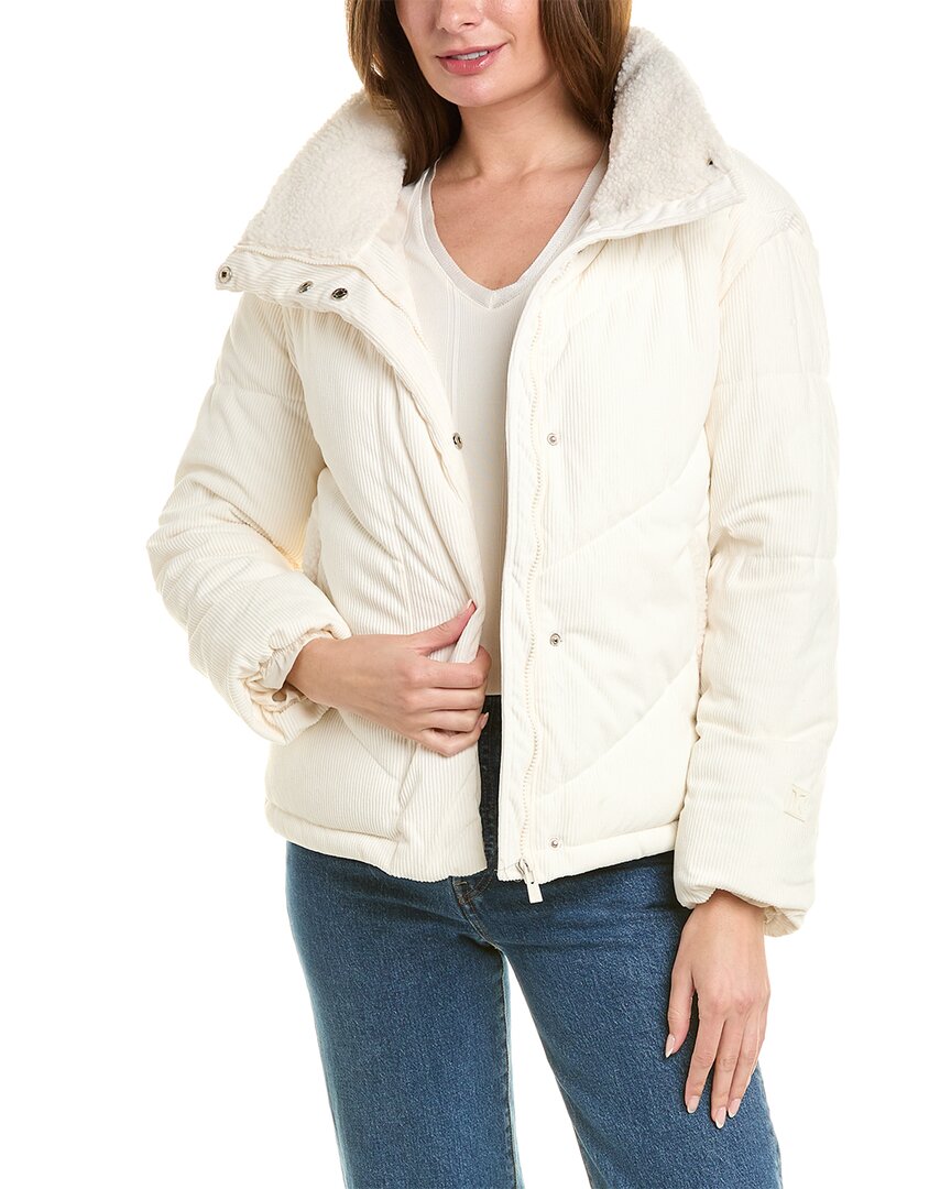 Shop Hurley Fairsky Quilted Corduroy Puffer Jacket In White