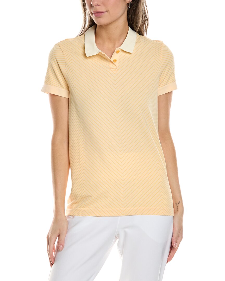 Shop Adidas Originals Adidas U365t Primeknit Polo Shirt In Yellow