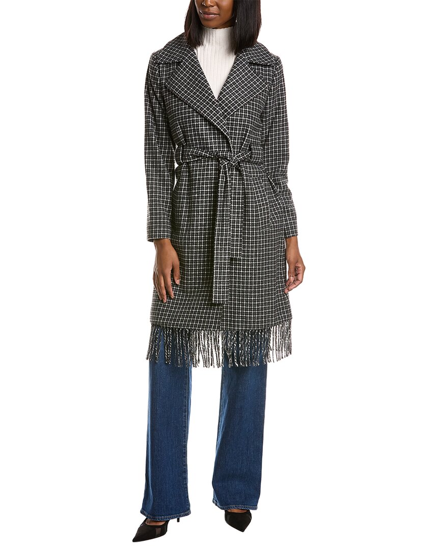 Sam Edelman Fringe Wool-blend Wrap Coat