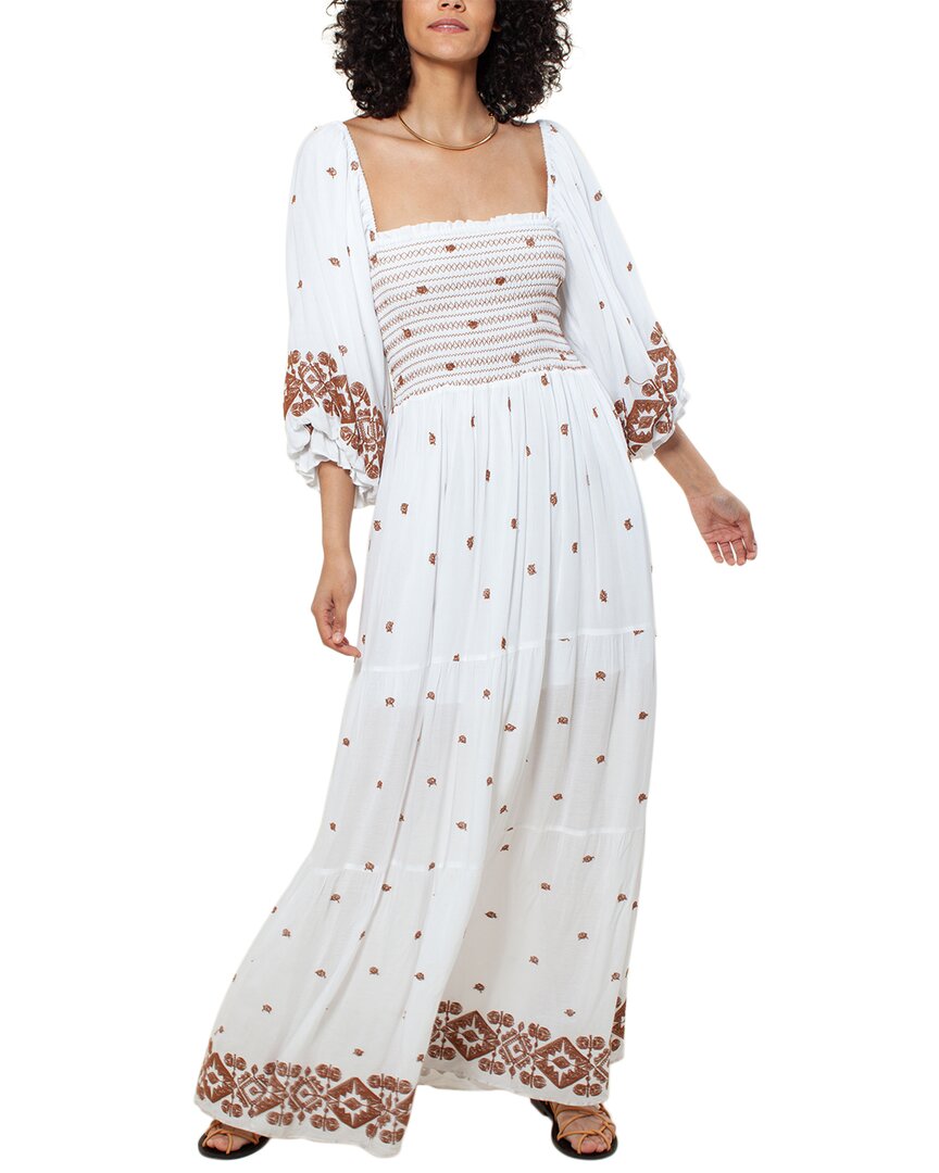 Hale Bob Smocked Maxi Dress In White | ModeSens