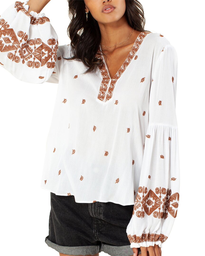 Hale Bob Embroidered Top In White