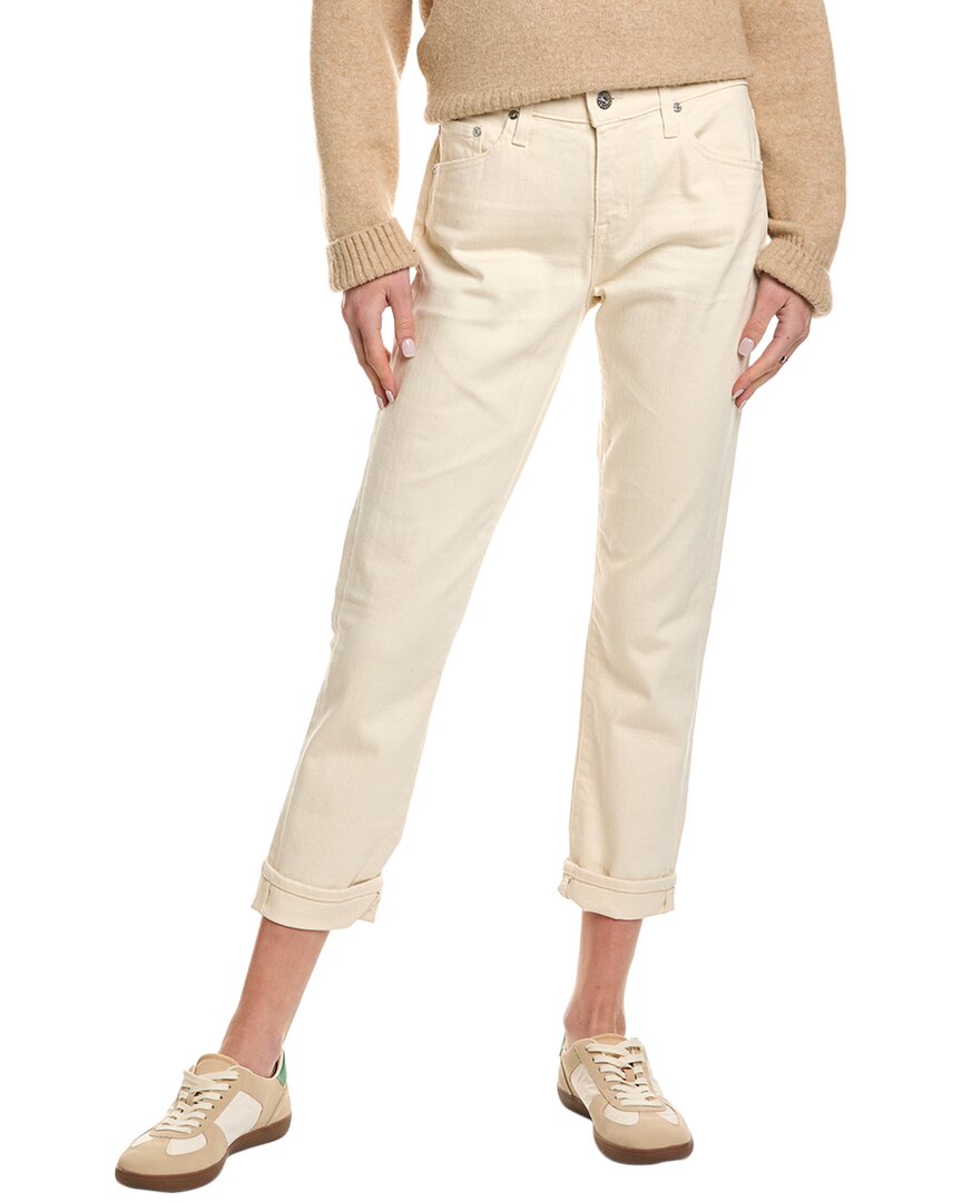 Ag Jeans Ex-boyfriend 1 Year Ecru Dunes Slouchy Slim Jean In Beige