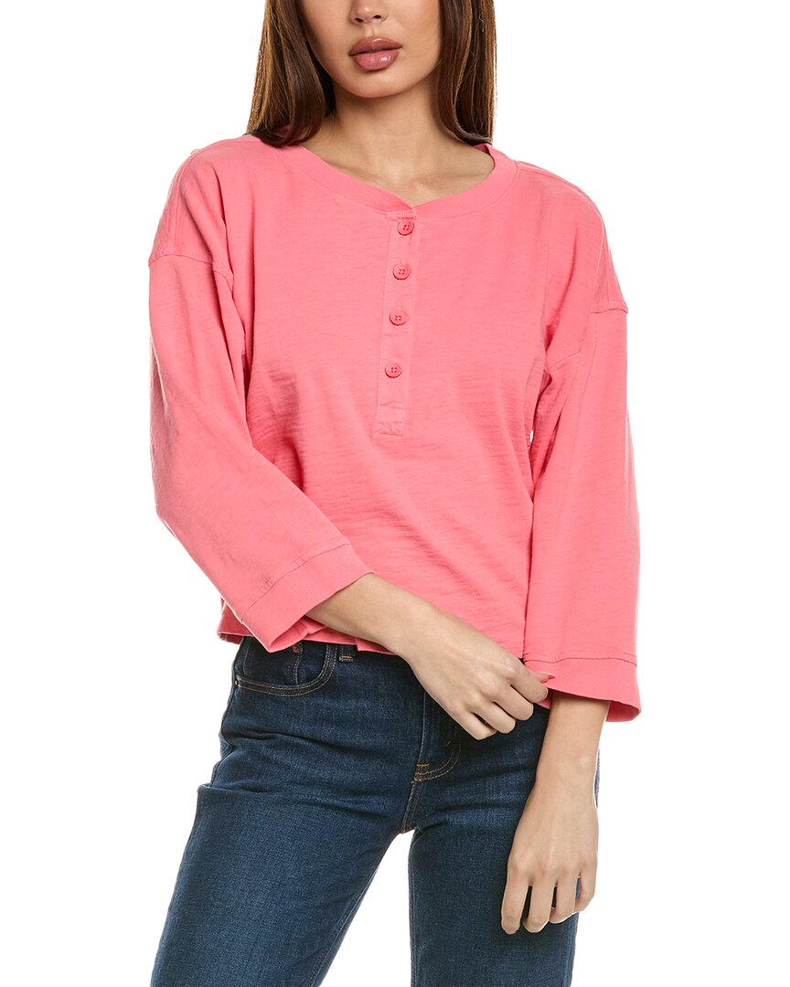 Nation Ltd Alix Oversized Henley In Orange