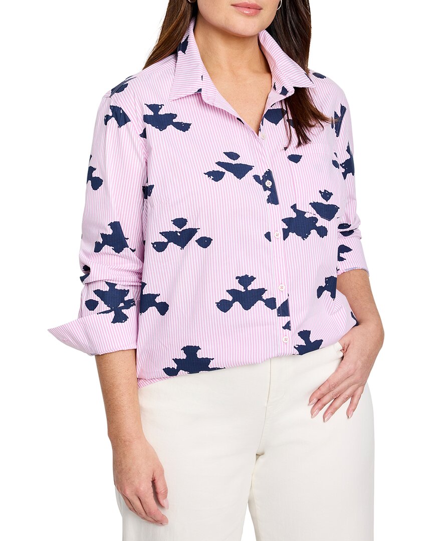 Shop Nic + Zoe Stamped Plus Stripe Woven Shirt