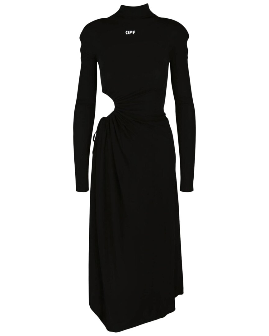 Off-white Black Cut-out Midi Dress
