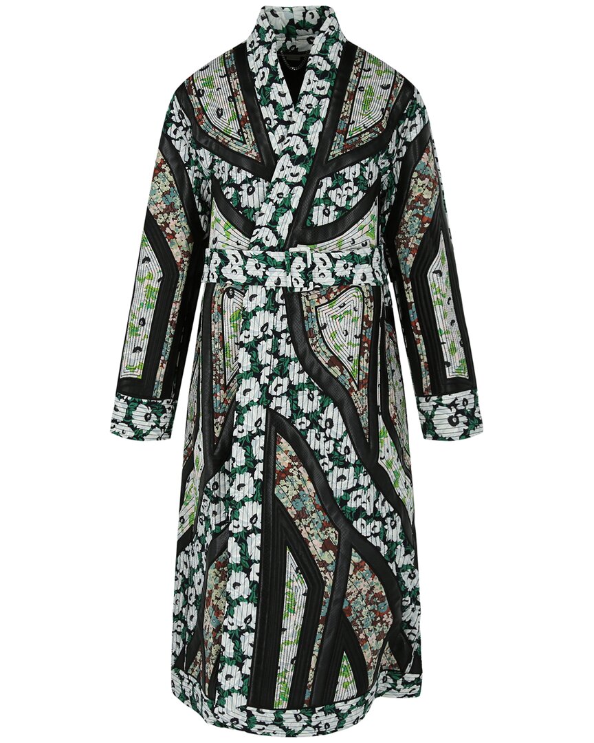 Stella Mccartney Striped Print Belted Coat