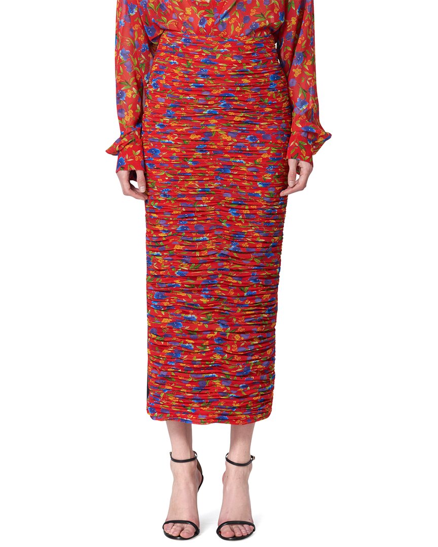 CAROLINA HERRERA CAROLINA HERRERA RUCHED MIDI SKIRT