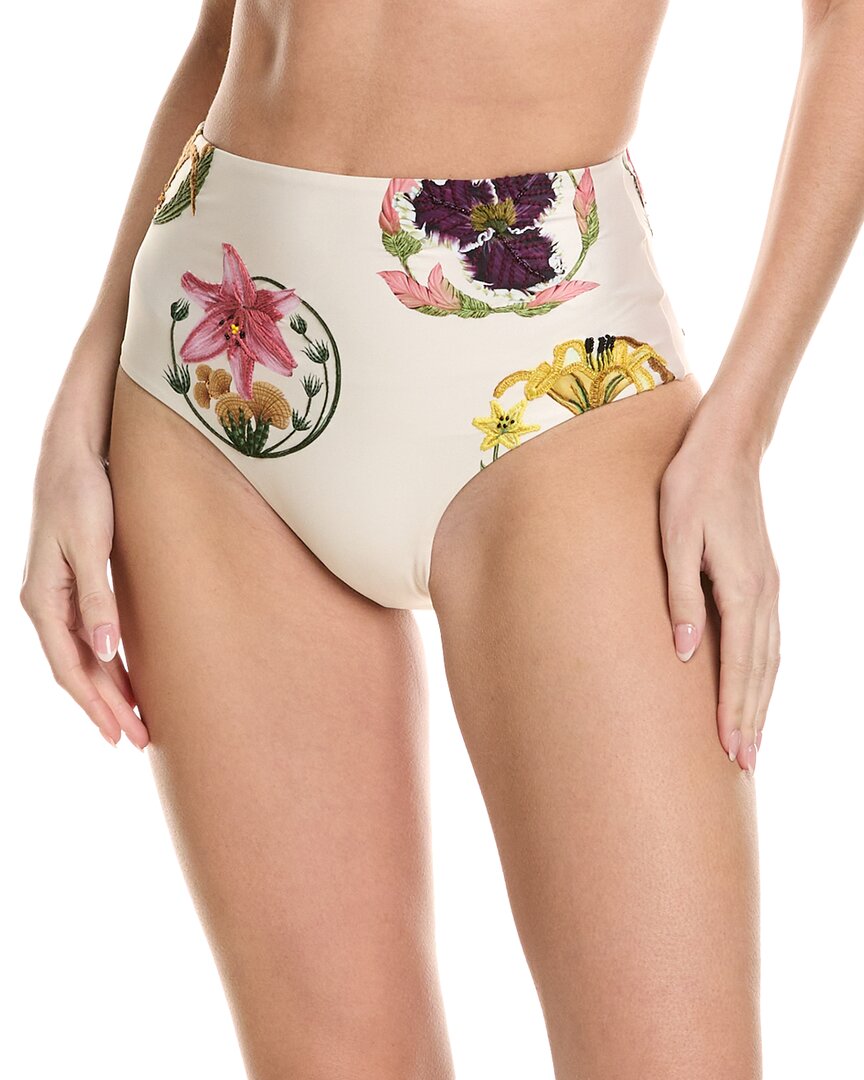 Shop Agua By Agua Bendita Marina Bikini Bottom In White