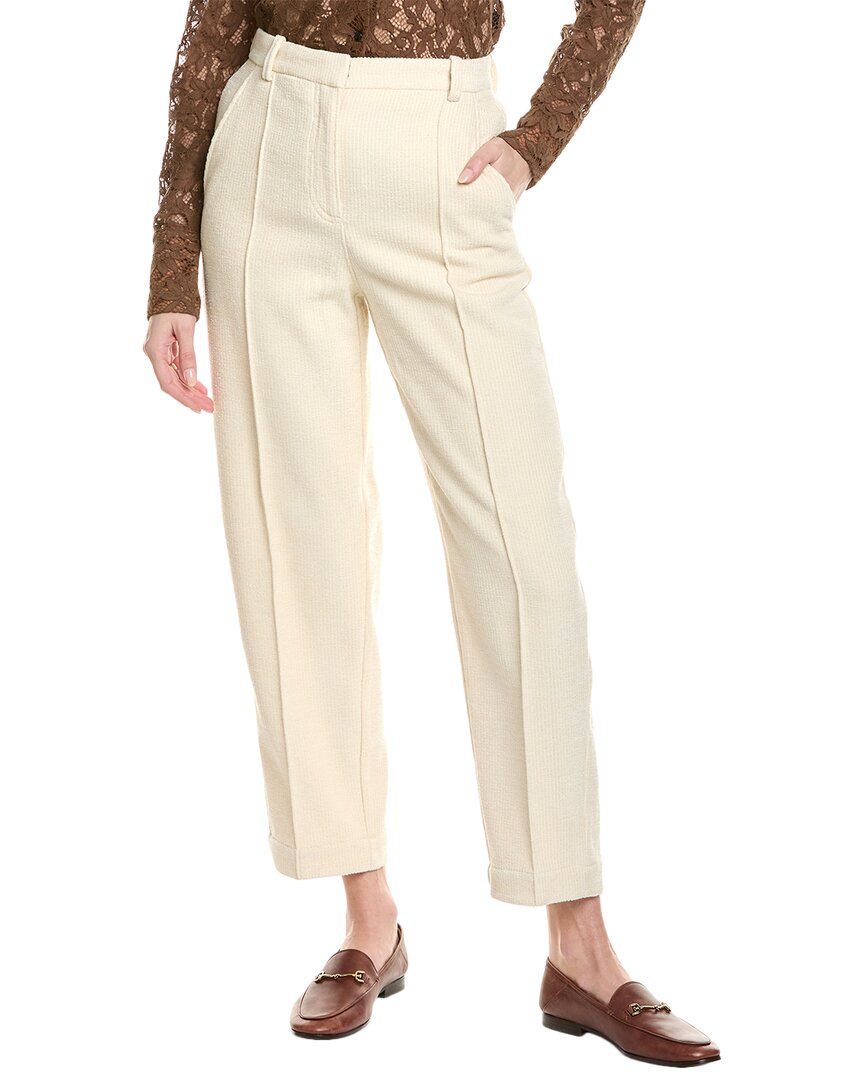 Hugo Boss Tatepa Wool-blend Corduroy Pant In White