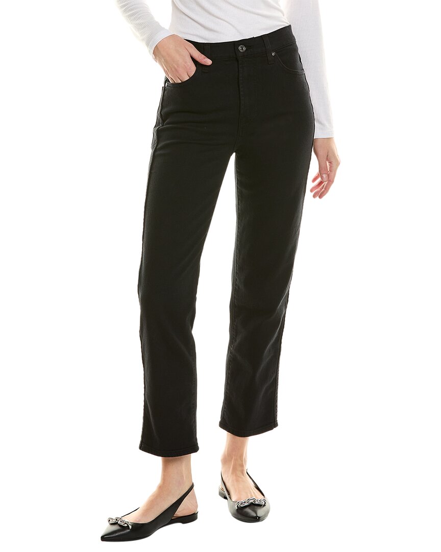 7 FOR ALL MANKIND 7 FOR ALL MANKIND BLACK HIGH-RISE CROPPED STRAIGHT JEAN