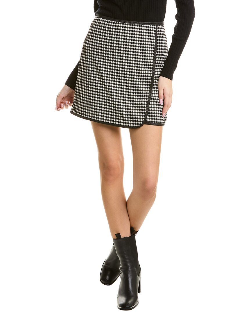 Max Studio Faux Wrap Mini Skirt In Black | ModeSens