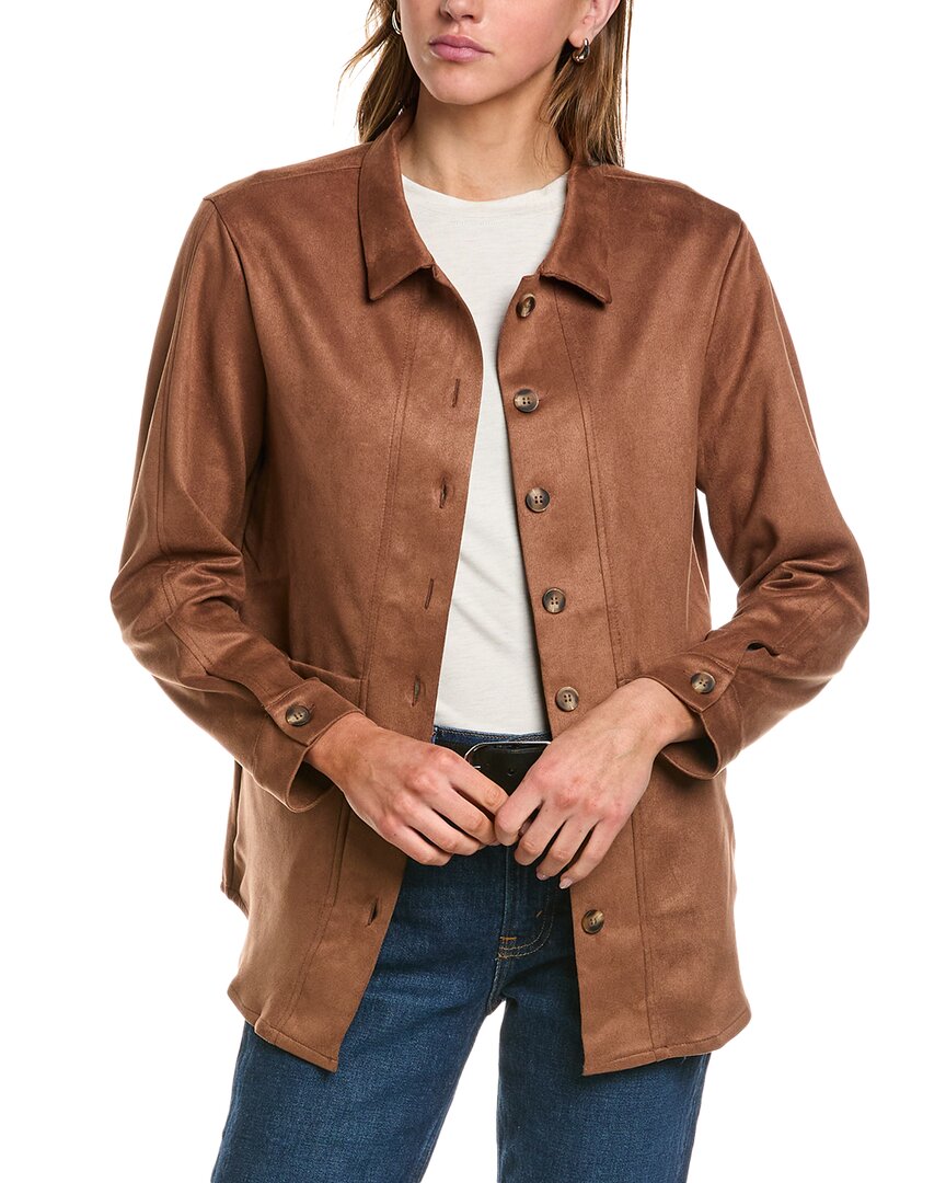 Femme Society Jacket In Brown