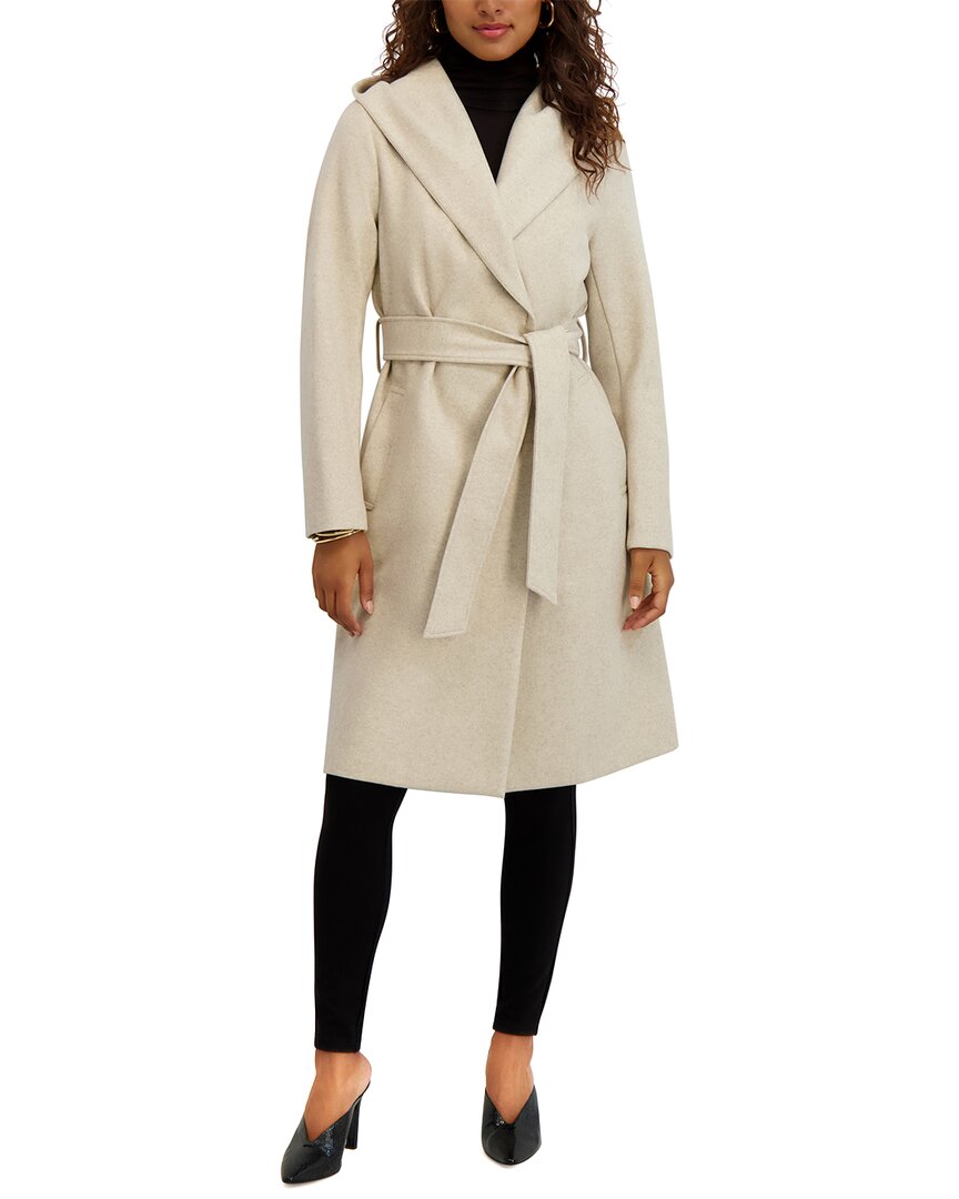 Kensie Wrap Coat In Neutral