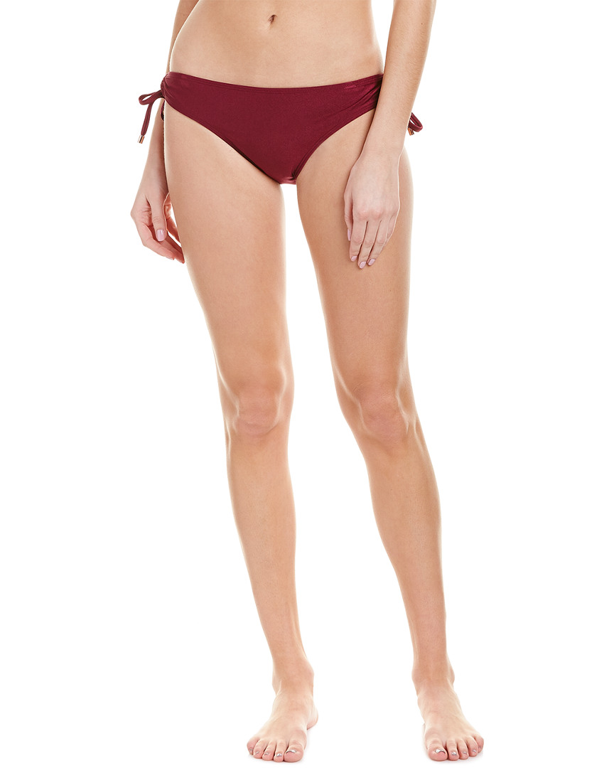 Shop Ted Baker Ruched Bikini Bottom In Red